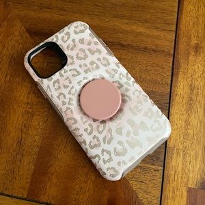 Pink/Gold Leopard Print iPhone 11 case